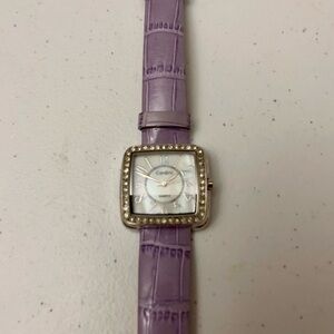 💜 Vintage Cardini Quartz Gemmed Ladies Analog Watch